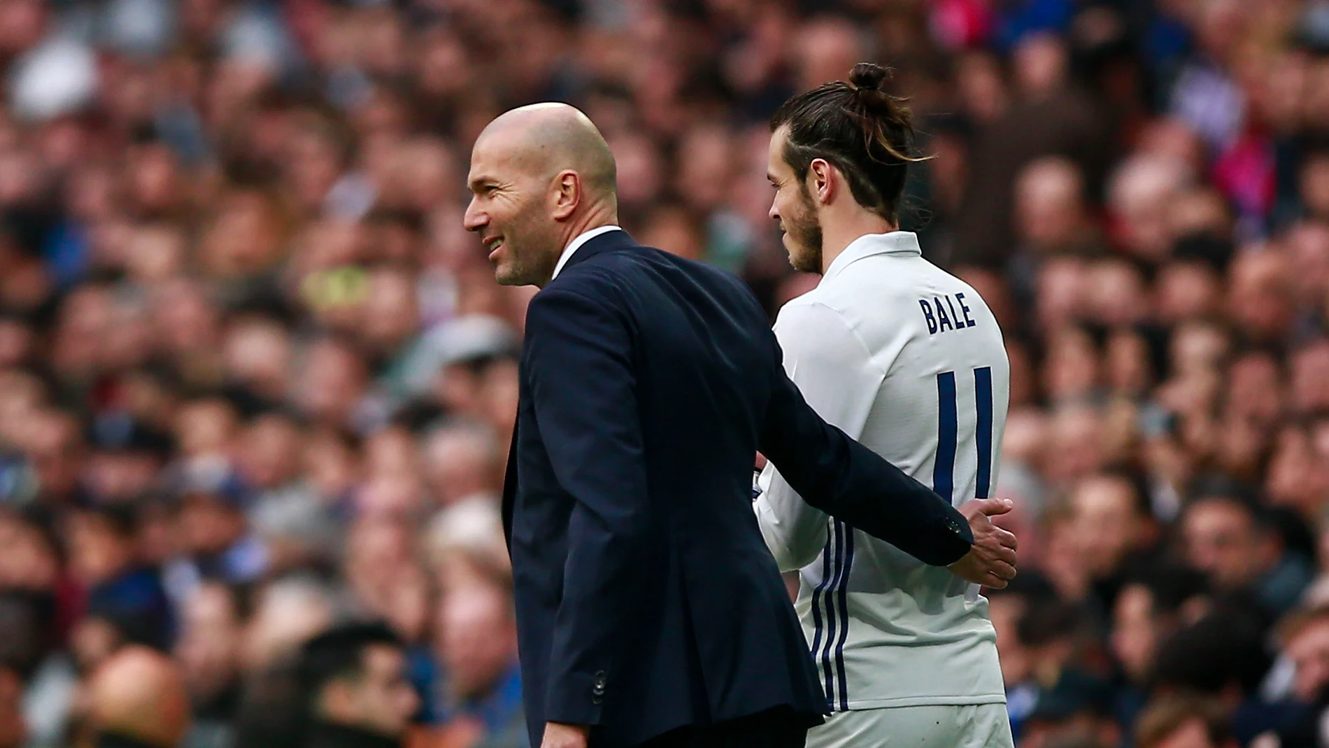 Zidane y Gareth Bale, durante un partido del Real Madrid Zidane y Gareth Bale, durante un partido del Real Madrid