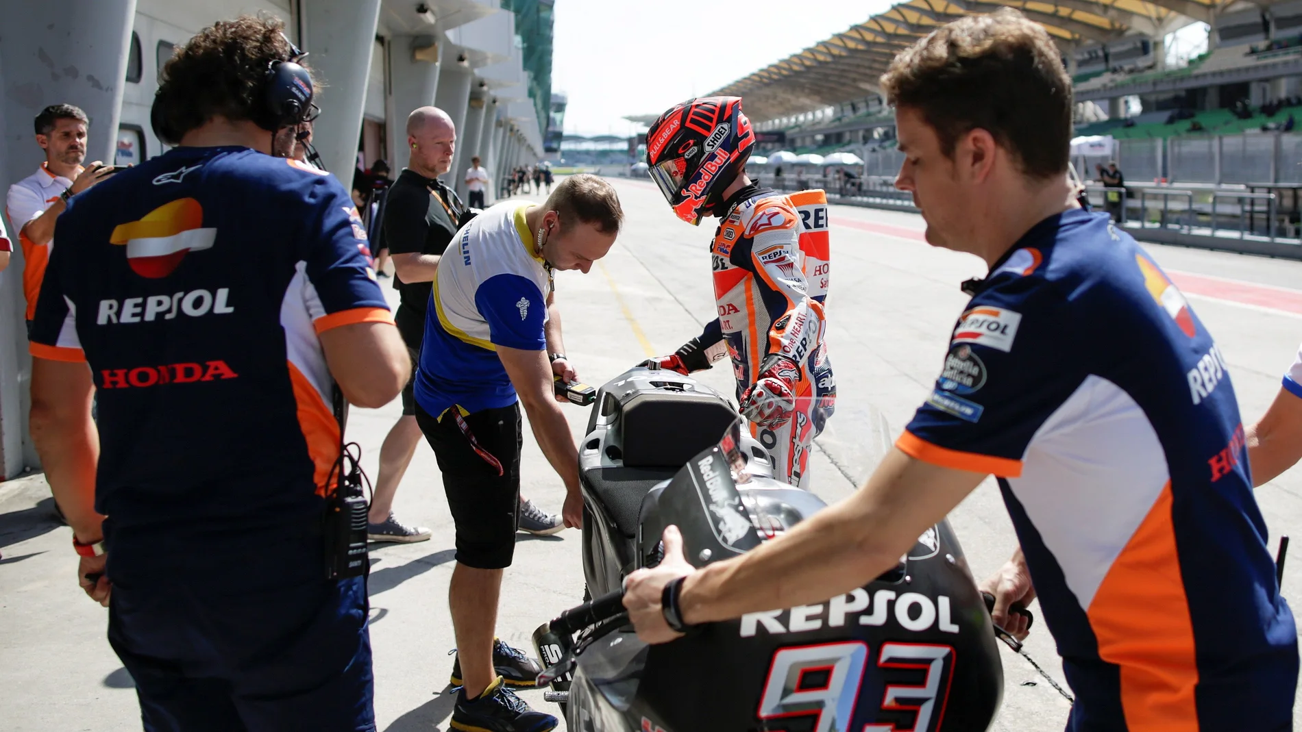 Marc Márquez, en los primeros test de Sepang Marc Márquez, en los primeros test de Sepang