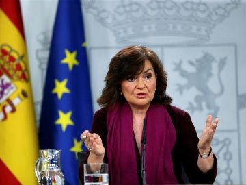 La vicepresidenta del Gobierno, Carmen Calvo La vicepresidenta del Gobierno, Carmen Calvo
