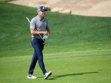 Sergio García, durante la disputa del torneo de golf Sergio García, durante la disputa del torneo de golf