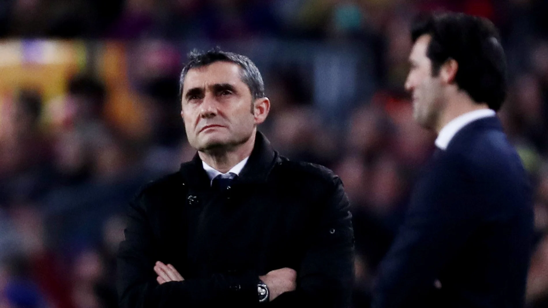 Ernesto Valverde, durante el partido contra el Real Madrid Ernesto Valverde, durante el partido contra el Real Madrid