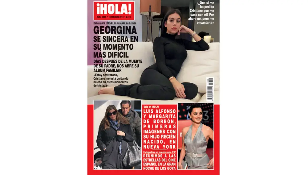 Georgina Rodríguez en la portada de Hola 
