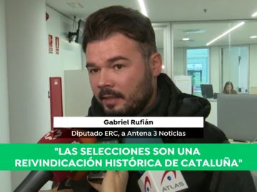 Gabriel Rufián: "La selección catalana es una reivindicación histórica del pueblo de Cataluña"