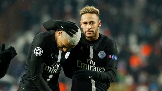 Neymar y Mbappe en un partido del PSG