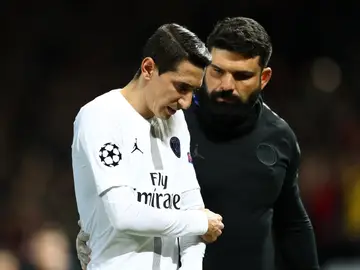 Di María es atendido en Old Trafford Di María es atendido en Old Trafford