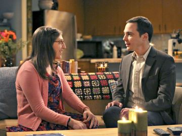 Amy y Sheldon en 'The Big Bang Theory'