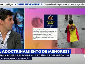 Fran Rivera explica la polémica foto del niño con la bandera de España: Fran Rivera explica la polémica foto del niño con la bandera de España: