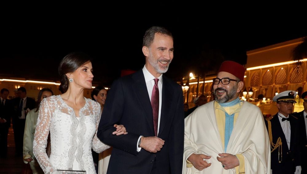 Los Reyes en su visita oficial a Marruecos.