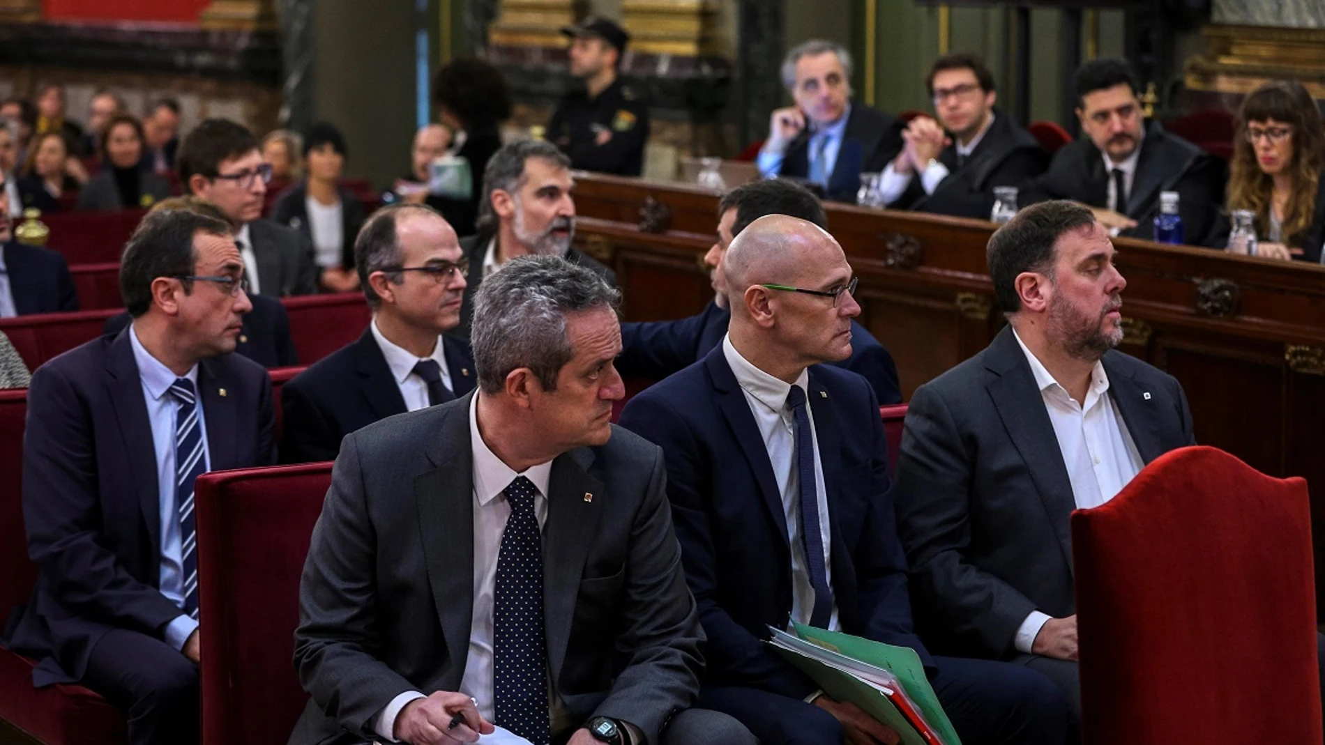 Joaquim Forn junto a Raül Romeva y Oriol Junqueras Joaquim Forn junto a Raül Romeva y Oriol Junqueras