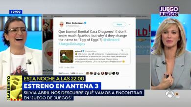 La reacción de Silvia Abril al divertido mensaje de Ellen DeGeneres por el estreno de 'Juego de juegos'