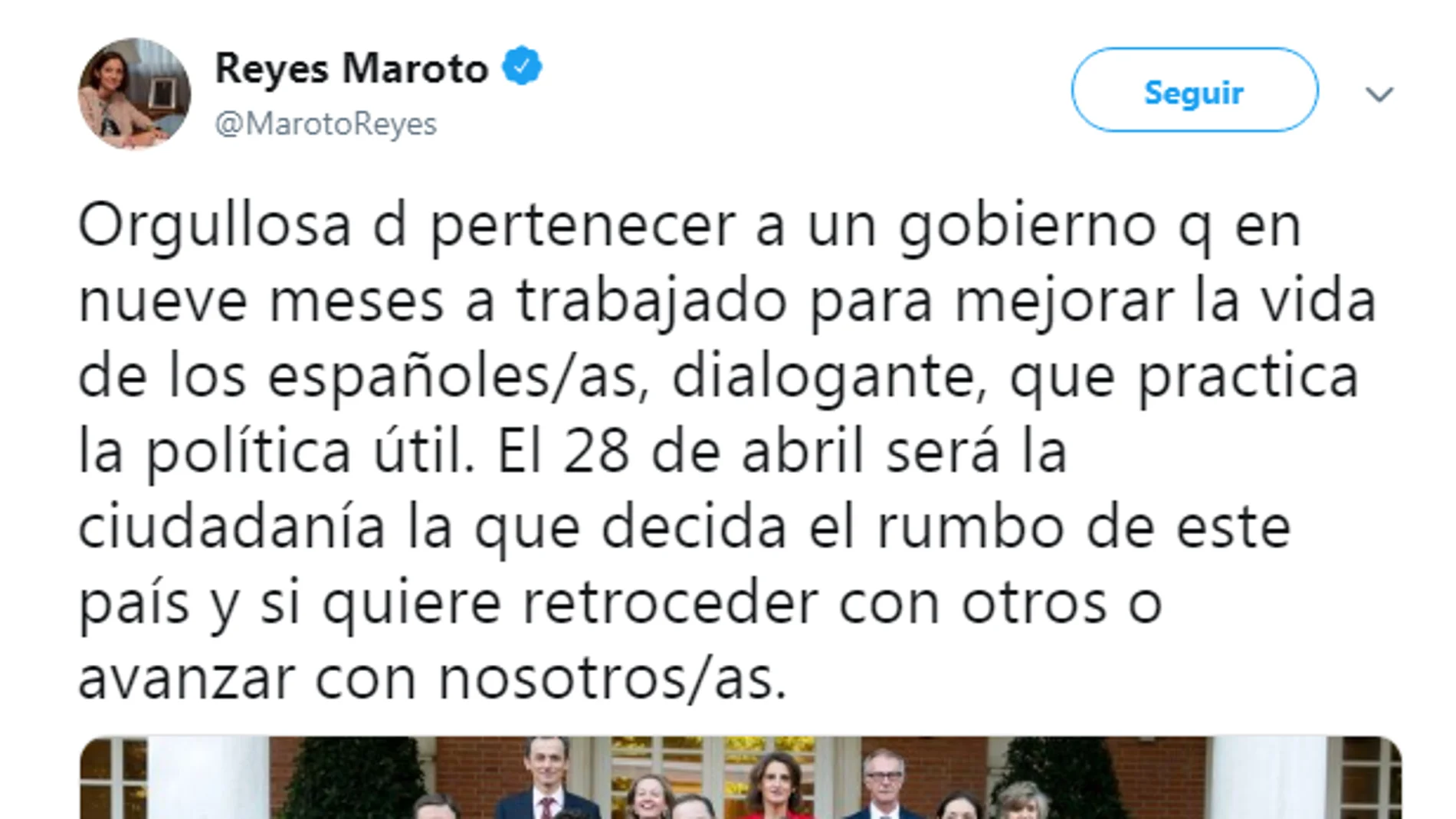 La falta de ortografía de la ministra de Industria La falta de ortografía de la ministra de Industria