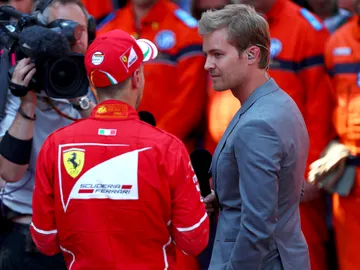 Nico Rosberg y Sebastian Vettel en el GP de Monaco Nico Rosberg y Sebastian Vettel en el GP de Monaco