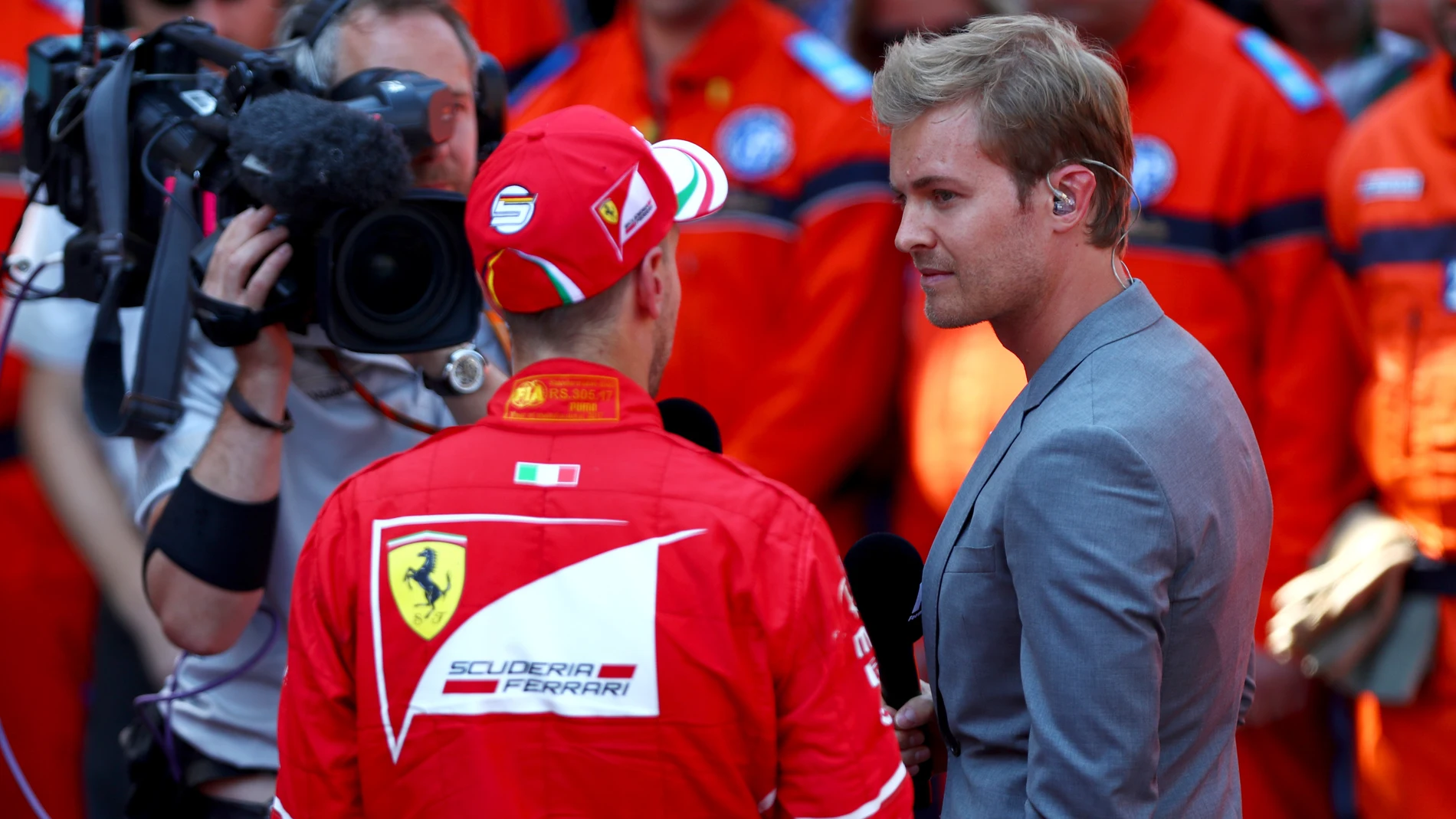 Nico Rosberg y Sebastian Vettel en el GP de Monaco Nico Rosberg y Sebastian Vettel en el GP de Monaco