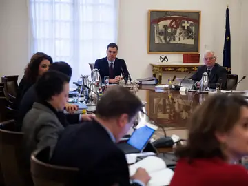 Imagen del Consejo de Ministros en Moncloa Imagen del Consejo de Ministros en Moncloa