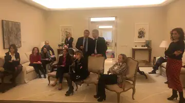Ministros durante la comparecencia de Pedro Sánchez Ministros durante la comparecencia de Pedro Sánchez