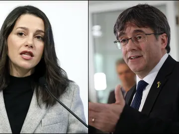 Inés Arrimadas y Carles Puigdemont Inés Arrimadas y Carles Puigdemont