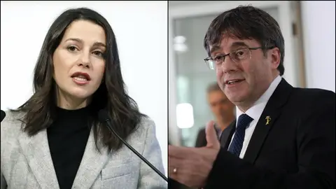 Inés Arrimadas y Carles Puigdemont Inés Arrimadas y Carles Puigdemont