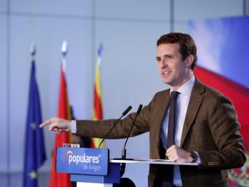 El líder del PP, Pablo Casado