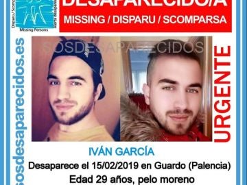 Iván García, desaparecido en Palencia