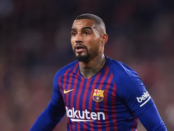 Kevin Prince Boateng, durante un partido con el Barcelona Kevin Prince Boateng, durante un partido con el Barcelona
