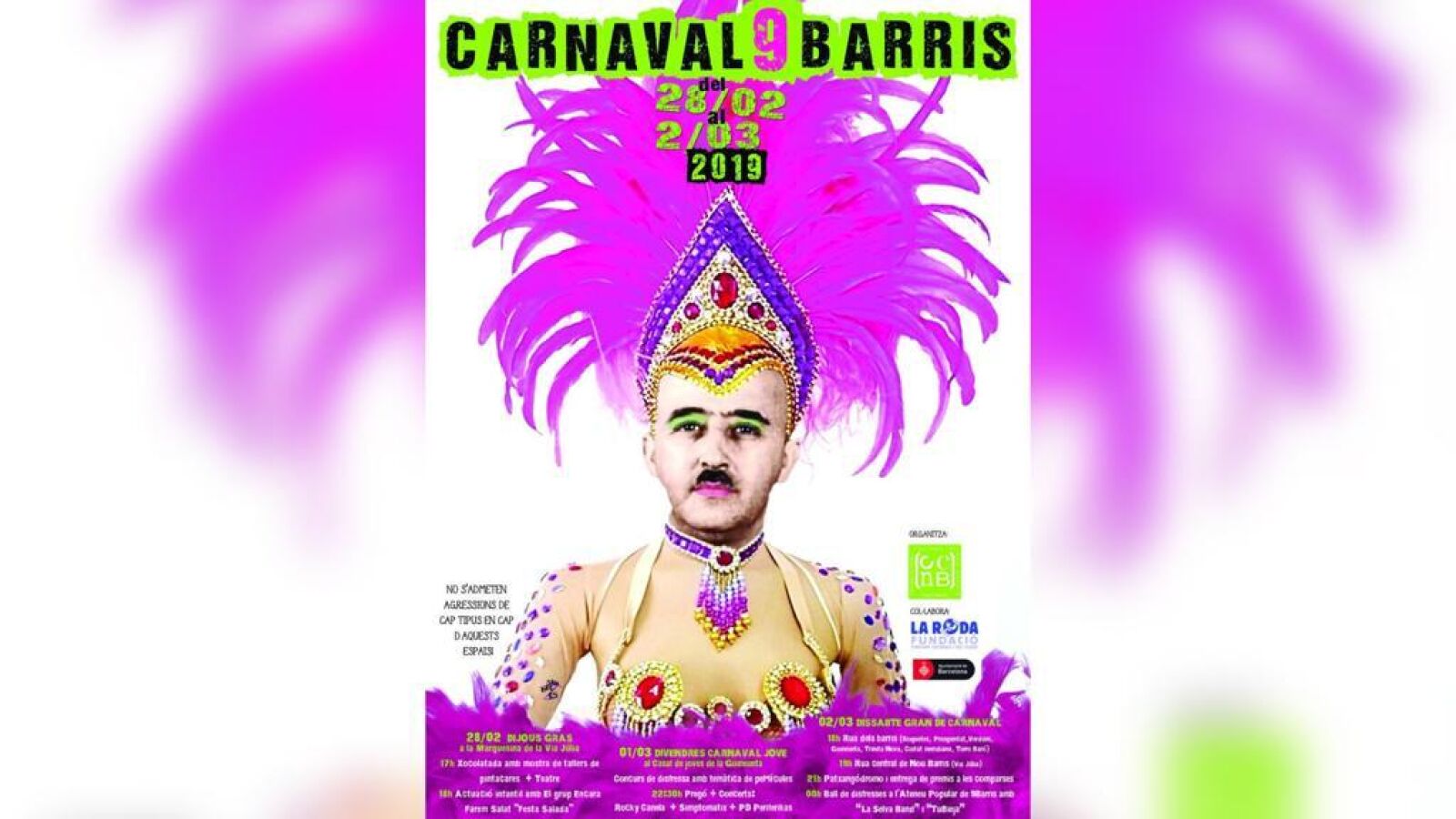 Franco protagoniza el cartel de carnaval del distrito de Nou Barris (Barcelona)