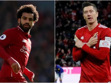 Mohamed Salah y Robert Lewandowski Mohamed Salah y Robert Lewandowski