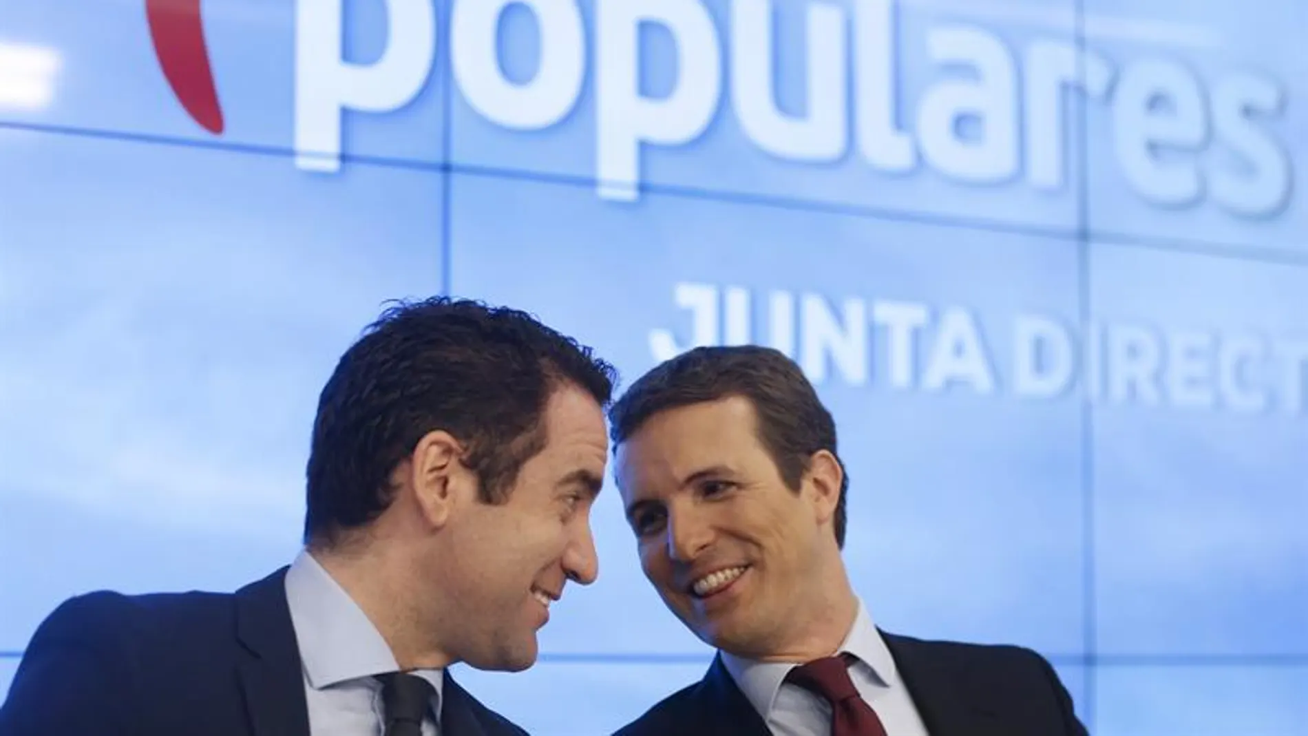 El presidente y el secretario general del PP, Pablo Casado y Teodoro García Egea El presidente y el secretario general del PP, Pablo Casado y Teodoro García Egea