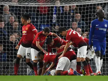 Paul Pogba celebra su gol ante el Chelsea Paul Pogba celebra su gol ante el Chelsea