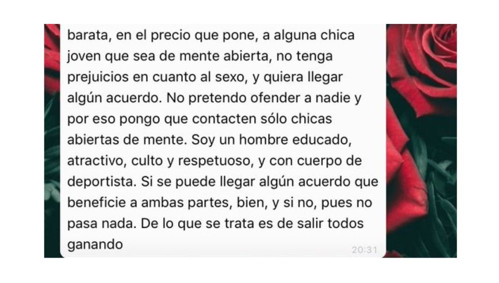La conversación entre la joven y el casero