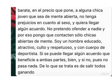 La conversación entre la joven y el casero La conversación entre la joven y el casero