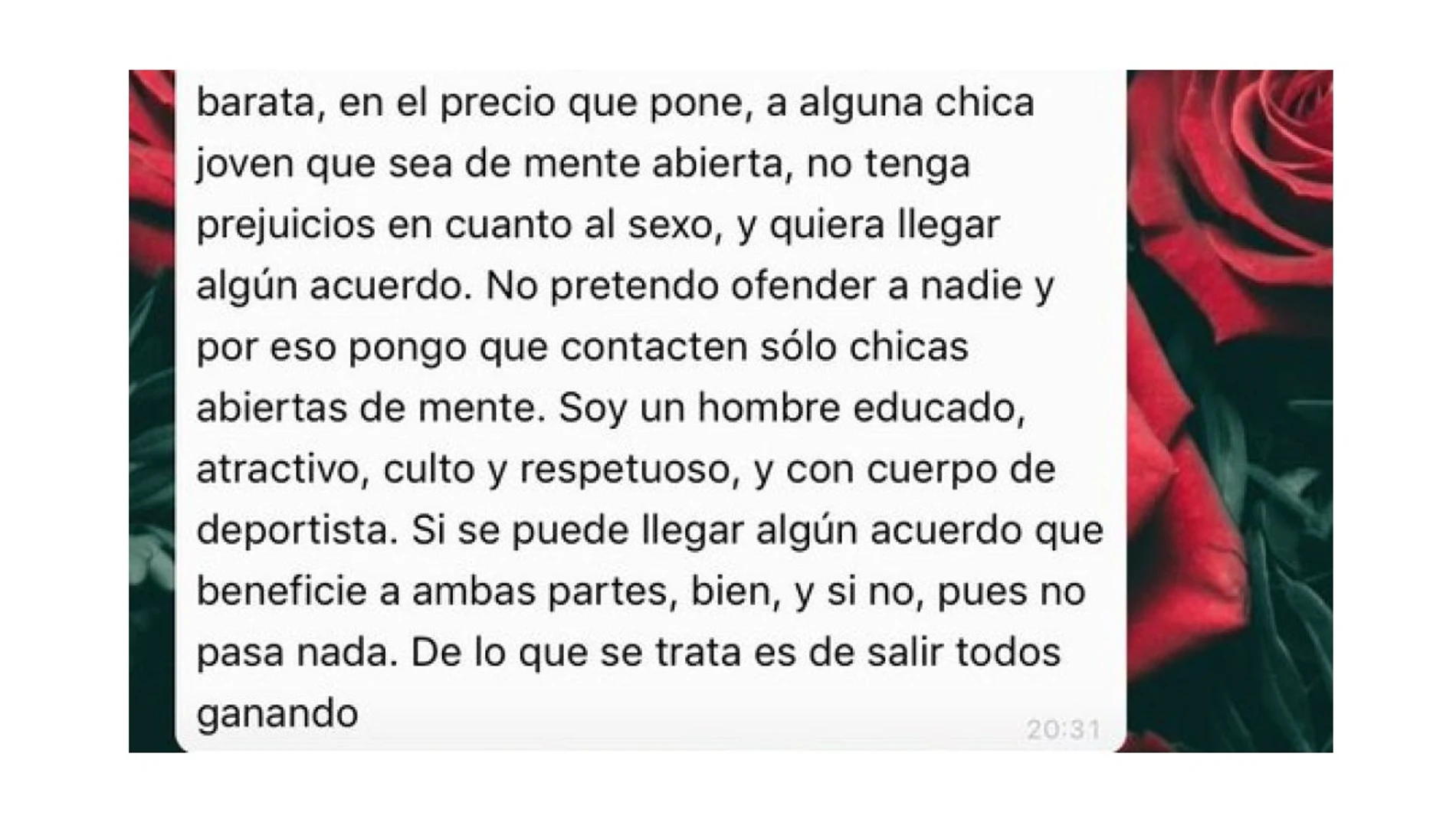 La conversación entre la joven y el casero La conversación entre la joven y el casero