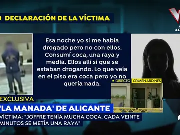 La declaración de la víctima de la 'Manada de Callosa'. La declaración de la víctima de la 'Manada de Callosa'.