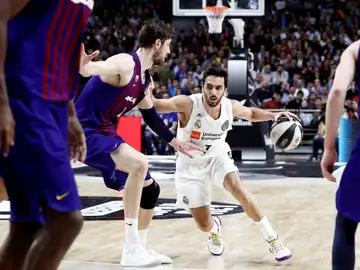 Facundo Campazzo, en acción contra el Barcelona Facundo Campazzo, en acción contra el Barcelona
