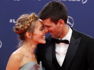 Jelena y Novak Djokovic, en los premios Laureus