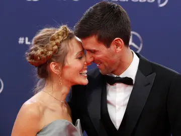 Jelena y Novak Djokovic, en los premios Laureus Jelena y Novak Djokovic, en los premios Laureus