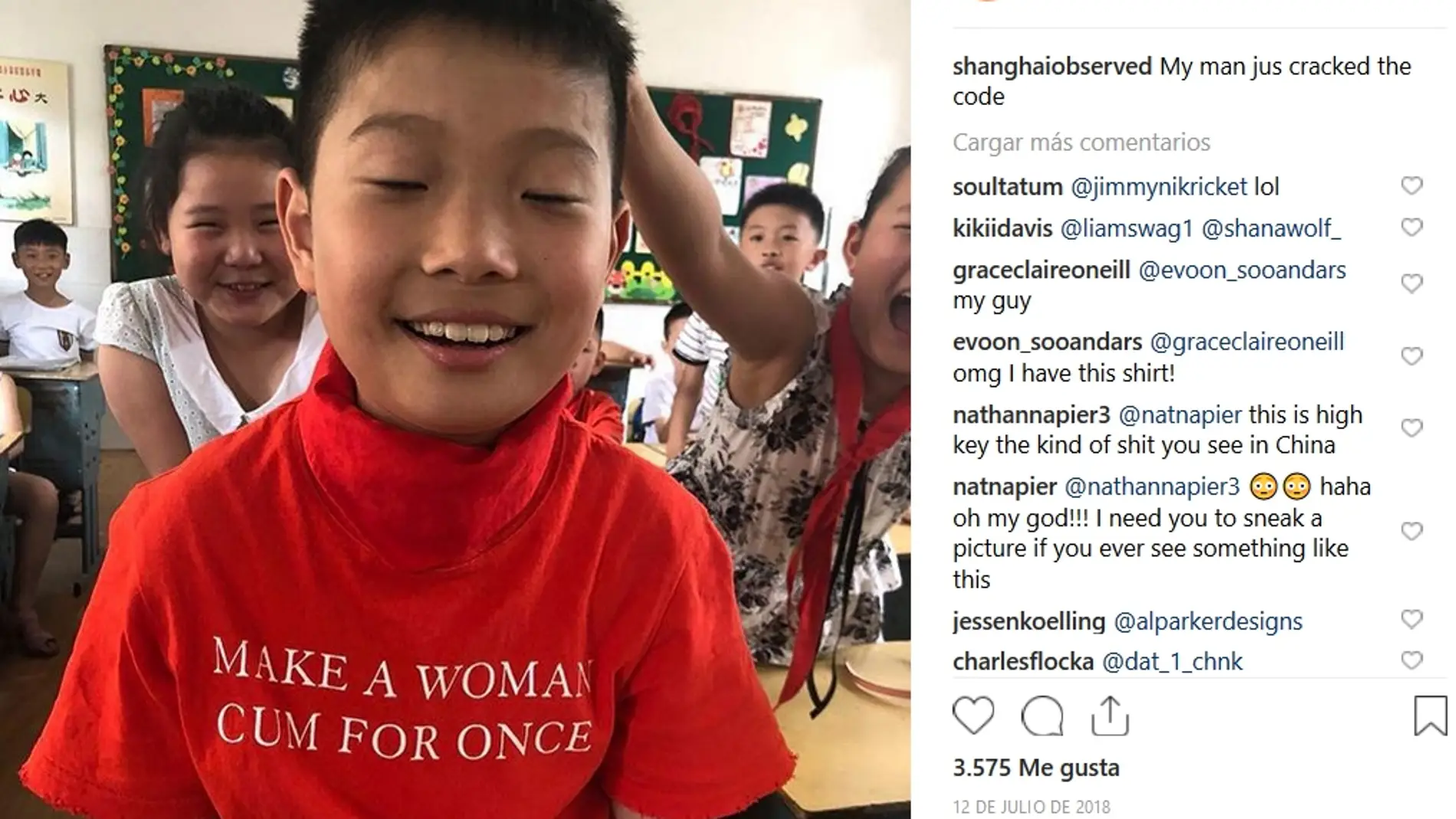 Camisetas raras en Shanghai