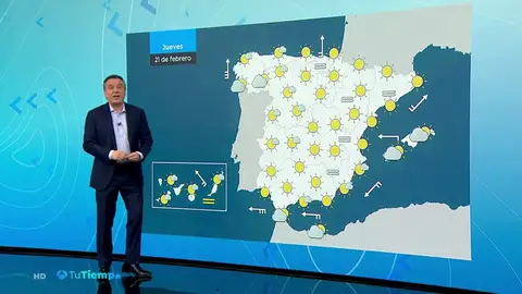 Temperaturas primaverales y cielo despejado, con nieblas matinales en el este peninsular Temperaturas primaverales y cielo despejado, con nieblas matinales en el este peninsular