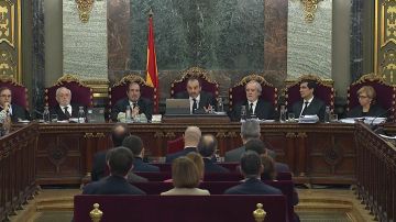 Vista de la sala donde se celebra el juicio del 'procés' en el Tribunal Supremo.