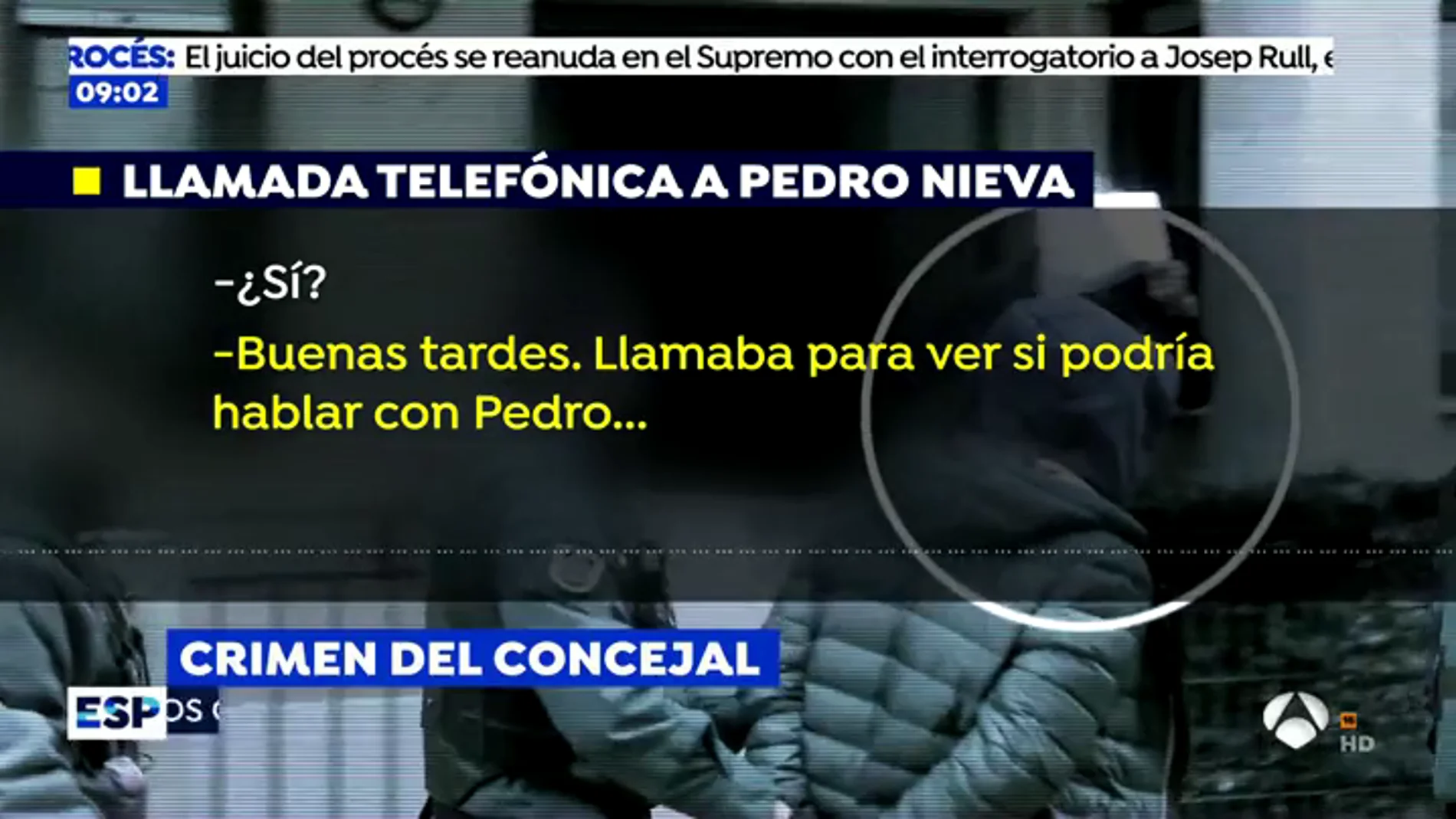Conversación telefónica con Pedro Nieva.
