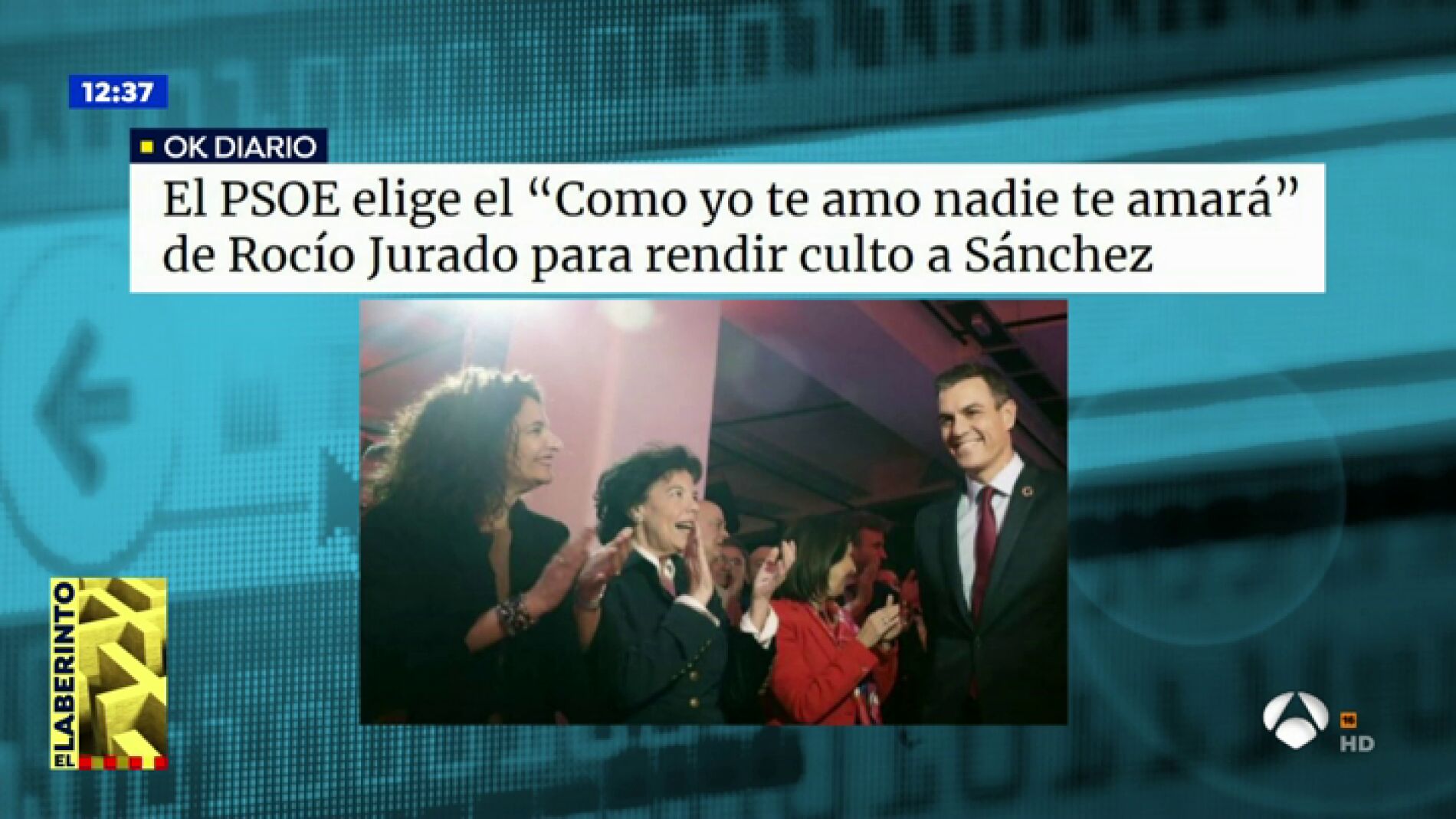 El PSOE usa la canci&oacute;n 'Como yo te amo' de Roc&iacute;o Jurado para rendir homenaje a Pedro S&aacute;nchez