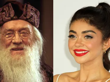 Dumbledore y Sarah Hyland Dumbledore y Sarah Hyland