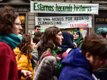 Protesta a favor del aborto en Argentina Protesta a favor del aborto en Argentina