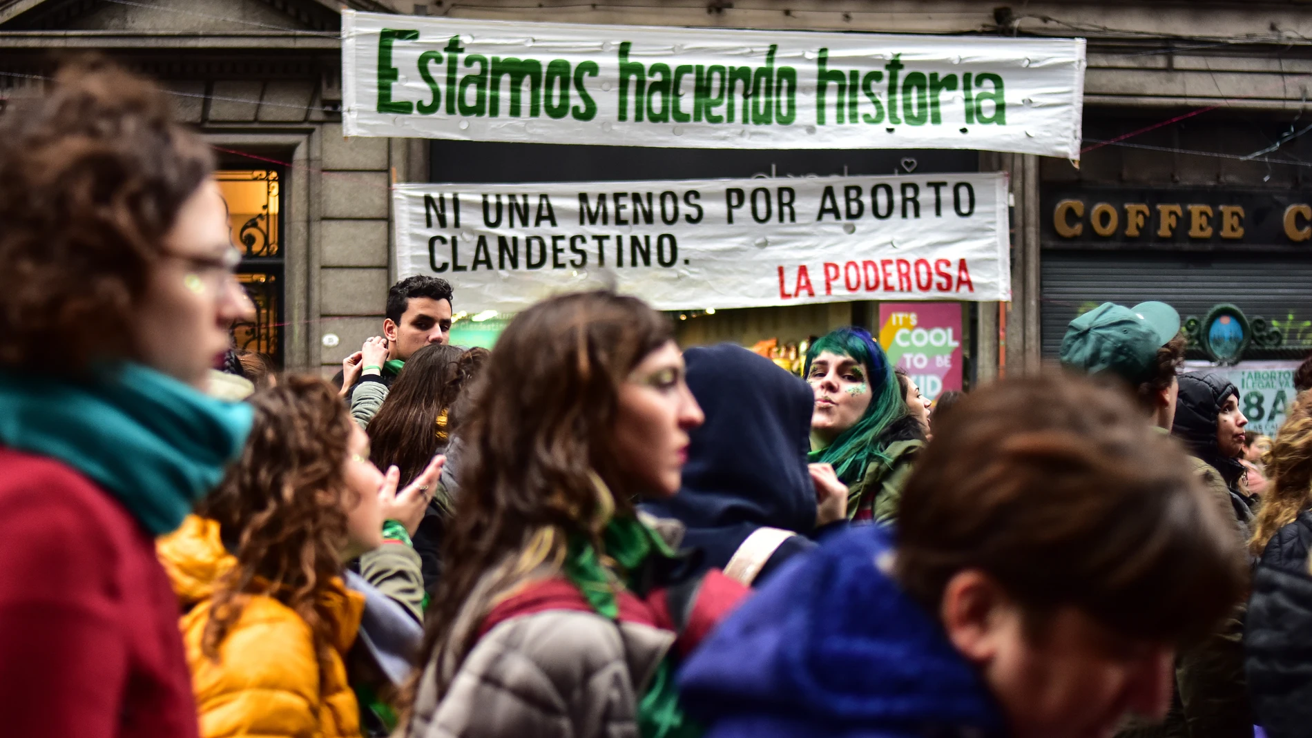 Protesta a favor del aborto en Argentina Protesta a favor del aborto en Argentina