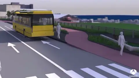 La metroguagua tendrá un intercambiador con zonas verdes y de ocio La metroguagua tendrá un intercambiador con zonas verdes y de ocio