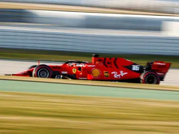 Leclerc, a bordo de su Ferrari Leclerc, a bordo de su Ferrari