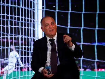 Javier Tebas, durante una conferencia Javier Tebas, durante una conferencia