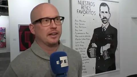 Al “ninot” del Rey se suma otra obra: un polémico cuadro con la imagen del monarca Al “ninot” del Rey se suma otra obra: un polémico cuadro con la imagen del monarca