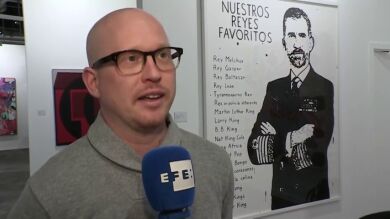 Al “ninot” del Rey se suma otra obra: un polémico cuadro con la imagen del monarca