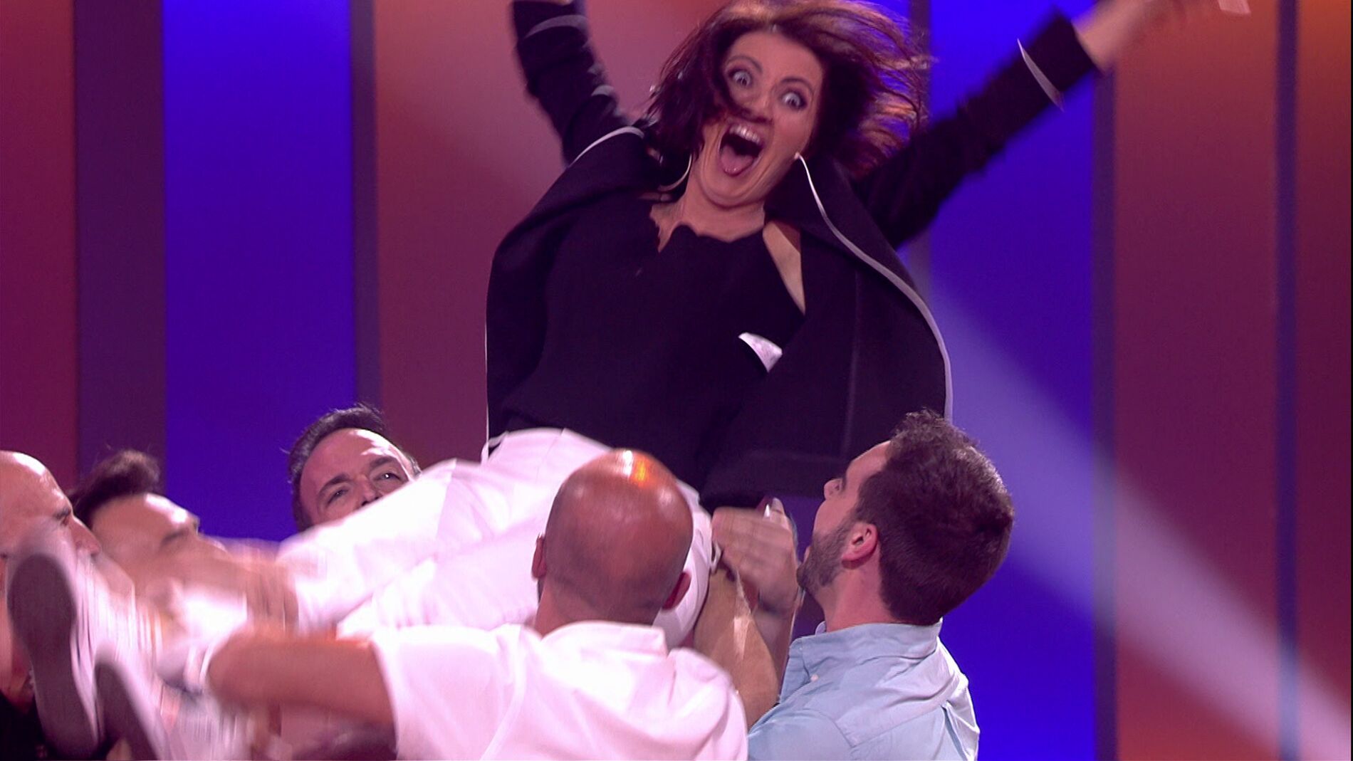 Silvia Abril vive el peor manteo de su vida en 'Juego de juegos'