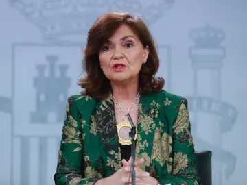 La vicepresidenta del Gobierno, Carmen Calvo La vicepresidenta del Gobierno, Carmen Calvo